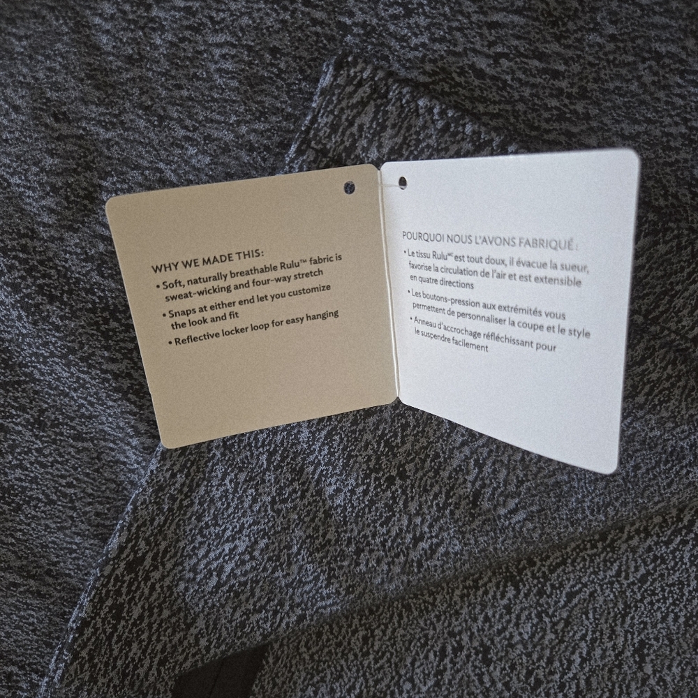 Lululemon Vinyasa Scarf Wrap Scarf / Color Blue Gray Black ROSJ/BLK - Picture 11 of 14